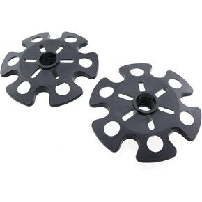 2PCS Trekking Pole Snow Baskets Universal Accessories for Walking Sticks Anti Sink Tips Horseshoe Foot Plastic Protectors and Replacement Tips for Trekking Poles in Black