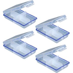 4 قطع منظم صندوق الأدوات، صندوق معدات صيد صغير، صناديق معالجة لتخزين الصيد متعدد الاستخدامات، منظمات صندوق الأدوات والتخزين مع فواصل، لربط الذباب والطعم in Kuwait