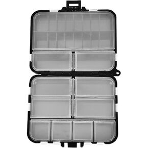Fishing Lure Box, Plastic Double Sided Tackle Baits Tackles Hooks Storage Box Fishing Container for Freshwater Saltwater