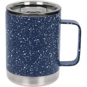 FIFTY/FIFTY T12000001 12oz - Navy/White Speckled Camp Mug - Smoke Slide Lid