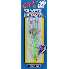 Silver Horde 1670030340 Ace Hi Needlefish Fly Ultra-Violet Chartreuse Spatter Back, Multi, One Size