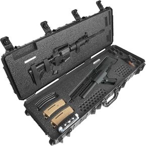 Case Club TSI2 & Rifle Pre-Cut Waterproof Case with Small Waterproof Box and Silica Gels to Help Prevent Rust