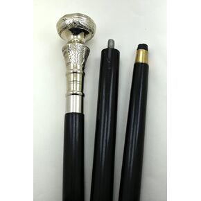 Nautical Gift Shop Handmade Brass Victorian Handle Wooden Walking Stick Cane A. silver in Saudi Arabia