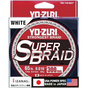 Yo-Zuri YZ-SB-65LB-WH-300YD: Super Braid White 65Lb 300Yd, White