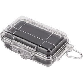 Waterproof Survival Storage Box Plastic Shockproof Box with Shock Absorption Liner Transparent Outdoor Dry Airtight Case for Camping Hiking