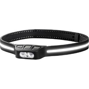 Coast LHS500R 500 Lumen Waterproof Rechargeable LED Headlamp, 360-Degree Safety Lighting, Silicone Head Strap, Four Light Modes, Memory Mode