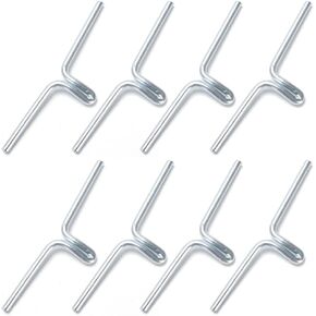 lasenersm 50 Pieces Webbing Clips Lawn Chair Webbing Clip Metal Webbing Clip Chair Webbing Clip Patio Chair Webbing Clips for Sofa Chair Furniture, Silver