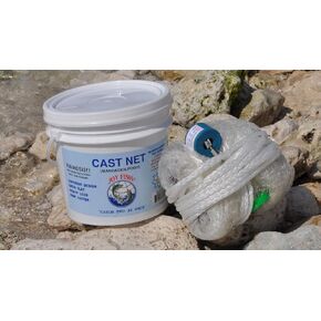 Joy Fish Manhaden Cast Net: 5/8" Sq. Mesh, 6 ft Radius
