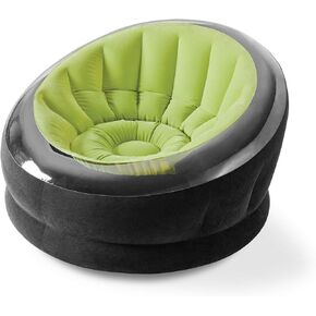 Intex 68581EP Inflatable Empire Chair: Durable Outdoor Use – 2-PLY Laminate – Velvety Surface – Flocked Construction – Green