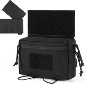 Tactical Admin Drop Pouch, Molle Dangler Pouches with Hook & Loop, Modular Zippered Medical Bag for JPC CPC AVS Plate Carrier
