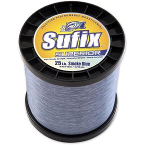Sufix Superior 1-Pound Spool Size Fishing Line (Smoke Blue, 50-Pound)