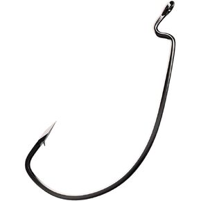 Eagle Claw TK110-2/0 Trokar Extra Wide Gap Worm Hook, Platinum Black, Size 2/0 (Per 6)