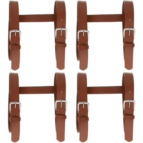 PRETYZOOM 4pcs PU Leather Blanket Carry Strap, Portable Blanket Straps, Double-Layer Adjustable Carry Straps Picnic Blanket Carry Straps for Beach Blanket Pinic Blanket Yoga Mat