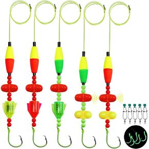 5 قطع من منصات تعويم سمك السلور، وخطافات سمك السلور، وخطافات دائرية لسمك السلور مع عوامات ربط ومعدات صيد القطط الخشخشة، منصات سانتي كوبر 6/0 8/0 10/0 خطافات دائرية، خط صيد سمك 30/40/50 رطل in Kuwait