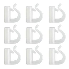 50 Pieces Clevis Spinner Snaps Quick Change Spinner D-Ring Quick Snaps Plastic Fishing Clevis Crawler Clevis Fishing Tackle Fast Change Accessories, White
