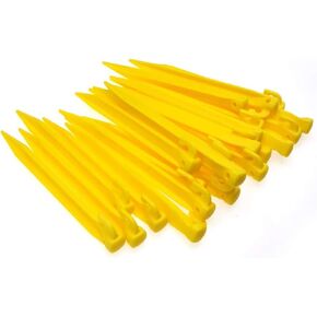 24 Pcs 9 Inch (225mm) Tent Pegs Plastic Spike Hook Awning Camping Caravan Visual Marker