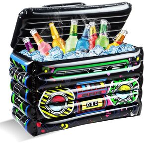 Inflatable Boom Box Beverage Inflatable Cooler 80s 90s Theme Party Decorations Radio Blow up Drink Cooler Containers for Birthday Party Funny Hip Hop Accessory Party Supplies in Kuwait