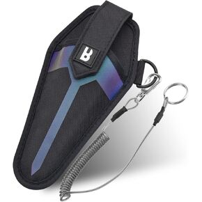 Booms Fishing P05 Fishing Pliers Sheath with Coiled Lanyard, Saltwater Fishing Tool Holder, Two Sizes Options Tool Holster for Vary 4.9" ~ 8.0" Pliers and Tools