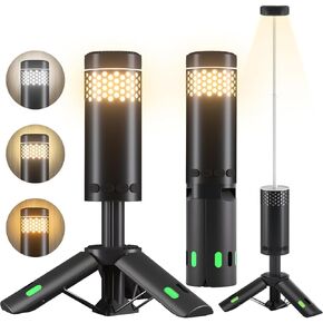 Rechargeable Camping Light 10000mAh Portable Outdoor Camping Lantern, Battery Powered Telescopic Camping Lamp with Tripod and SOS Rescue Signal for Adventure, Hiking, Outages, Emergency