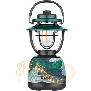 مصباح فانوس للتخييم قابل لإعادة الشحن من OLIGHT Olantern Music مع مكبرات صوت بلوتوث، رؤية 300 لومن 360 درجة، وضع TWS، مصباح يدوي LED محمول مقاوم للماء، للتخييم والمشي لمسافات طويلة والطوارئ in Kuwait