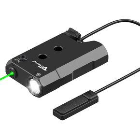 VOTATU V845 Green Laser/Light Combo Compatible with M-LOK Picatinny Rail, 2000 Lumens LED Flashlight and Laser Sight with Pressure Switch for Rifle and Carbine
