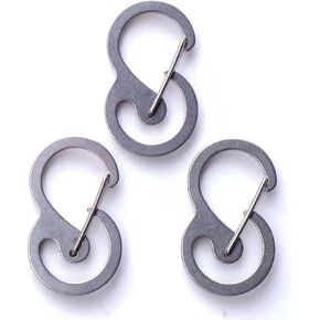 TACRAY Compact Accessories to Keychain Clips, Stainless Steel Small Carabiner Keychain Hooks, Quick Released Mini Key Holders, 3pcs Per Pack