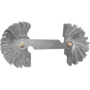 Performance Tool W8655 Combination Thread Pitch Gauge - Standard and Metric, 60 Degree Angle, Quality Construction for Accurate Readings.