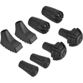 PATIKIL Trekking Pole Tips Accessories Set, 8 Pack Hiking Stick Tip Protectors Replacement Cap Ends for Outdoor Climbing Ski Poles