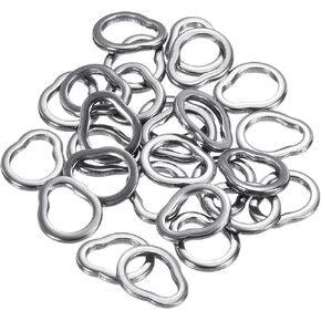 PATIKIL Fishing Split Rings, Stainless Steel Solid Ring Lure Connector for Saltwater Freshwater