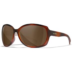 Wiley X WX Mystique Active Womens Brown Lenses Gloss Demi Sunglasses, UV Eye Protection and Safety For Outdoor Sports Prescription Ready