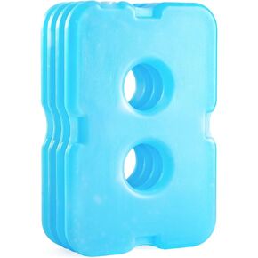 JMEXSUSS 4 Pack Ice Packs for Lunch Boxes & Lunch Bags, Aqua Gel Ice Packs for Coolers, Reusable Long-Lasting Slim Freezer Packs for Camping, School, and Work