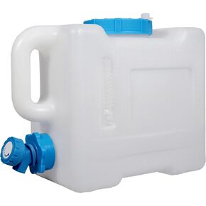 REDCAMP 3.4 Gallon Water Container with Spigot, Portable Emergency Water Storage Tank, BPA Free Water Jug for Camping Outdoor Hiking (13L, Brown)