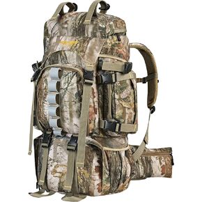 NEW VIEW Hunting Backpack with Waterproof Rain Cover, 60L Camo Backpack for Men, 600D Hunting Bag for Hunters, Hiking, Camping