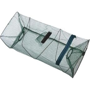 Collapsible Fishing Trap Net,Fish Shrimp Minnow Crayfish Crab Baits Cast Mesh Trap Automatic Fishing Nets (Green)