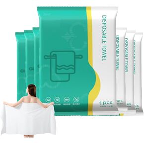Disposable Bath Towels, Portable Bath Towels for Travel, Hiking, Camping, Backpacking, Individually Packed (55.1" x 27.5" (3 Pack))
