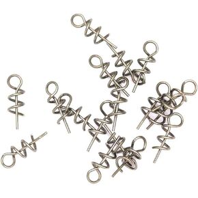 lasenersm 200 PCS Outdoor Fishing Crank Hook Centering Pin Stainless Steel Spring Pin Twist Lock for Soft Lure Bait Worm Crank