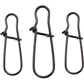 Fishing Duo-Lock Snaps,50pcs/100pcs Stainless Steel Fishing Swivel Nice Snaps High Strength Fishing Snap Clips Hooks Lure Connector Test 48LB to 176lb