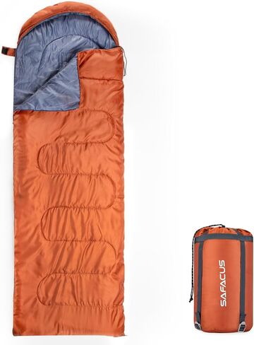 حقيبة نوم للتخييم - طقس دافئ وبارد في 3 فصول - الصيف والربيع والخريف وخفيفة الوزن مقاومة للماء للبالغين والأطفال - معدات معدات التخييم والسفر والهواء الطلق in Kuwait