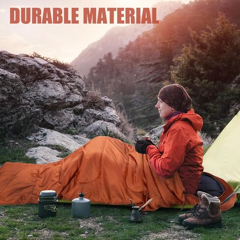 حقيبة نوم للتخييم - طقس دافئ وبارد في 3 فصول - الصيف والربيع والخريف وخفيفة الوزن مقاومة للماء للبالغين والأطفال - معدات معدات التخييم والسفر والهواء الطلق in Kuwait