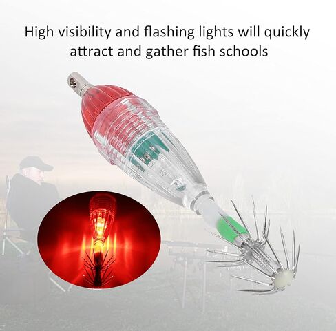 LED Underwater Fishing Lure Light, 5PCS Waterproof Flashing Night Lamp Attractive Light Bait Lure Fish Tools in Saudi Arabia