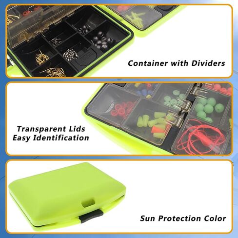 مجموعة ملحقات أدوات صيد السمك 184/257 قطعة مع صندوق أدوات، تتضمن خطافات صيد السمك، وغسالات أوزان الصيد، ودوارات، وخرز، وشفرة دوارة، ومجموعة معدات صيد الأسماك لسمك السلمون المرقط in Kuwait