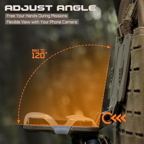 WYNEX التكتيكية لوحة الناقل الهاتف جبل مولي سترة الملحقات هاتف محمول حامل الصدر لحجم الشاشة 4.7 "-6.7" in Kuwait