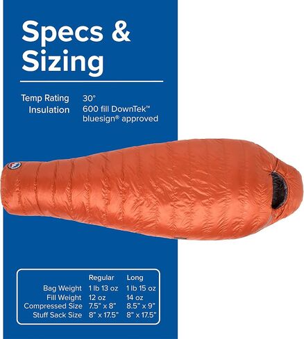 Big Agnes Greystone | 0-30 Degree 600 DownTek Fill Mummy Sleeping Bag in Saudi Arabia