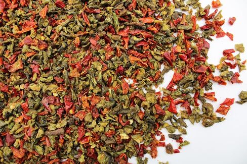 Red & Green BELL Peppers 5 Pounds Bulk Bag-Heat Sealed to Maintain Freshness-Crushed & Dried Spice Seasoning in Saudi Arabia