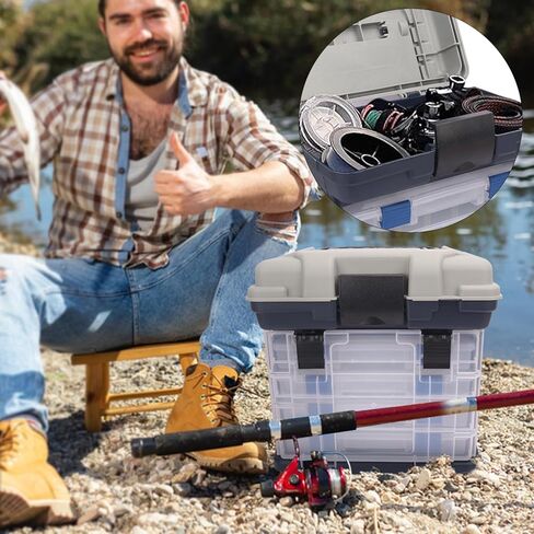 Fishing Tackle Box, 4 Layers Fishing Box, Tackle Boxes, Quick-Access Top Storage with Lid for Fishing Gear and Accessories,（Green）by KUKLIPJIM in Saudi Arabia