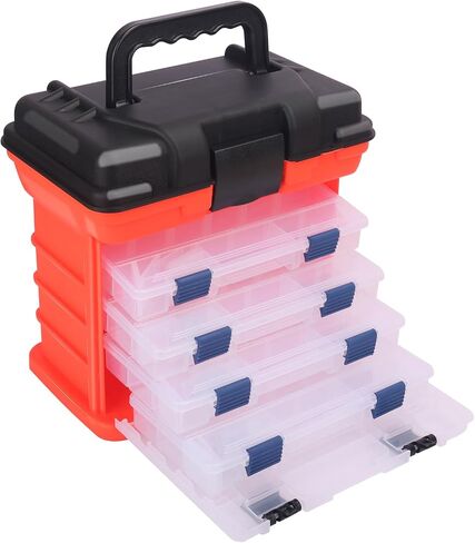 Fishing Tackle Box, 4 Layers Fishing Box, Tackle Boxes, Quick-Access Top Storage with Lid for Fishing Gear and Accessories,（Green）by KUKLIPJIM in Saudi Arabia