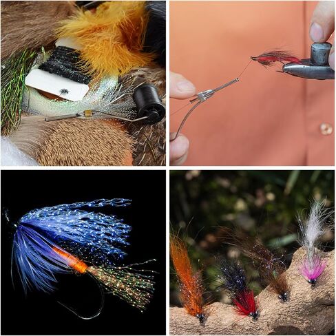 PATIKIL Crystal Flash Fly Fishing Line Fly Tying Material, 6Pcs 250 Strands Dry Flies Decorating Accessories for Making Fishing Hook Lure Flies, Multicolored in Saudi Arabia