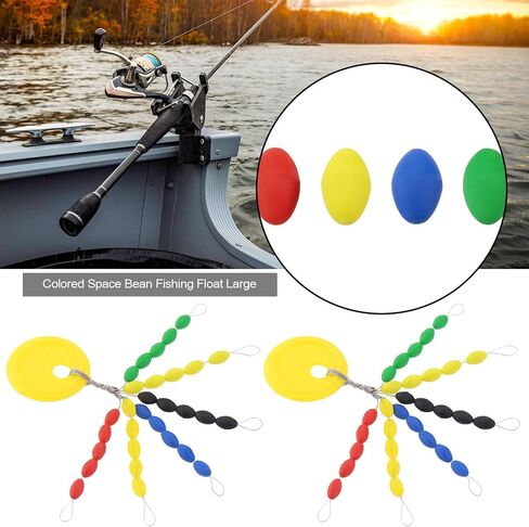 10 Sets Rubber Fishing Bobber Stopper 30-in-1 Oval Colorful Space Beans Float Stops for Rigging Float Positioning Fishing Tackle Accessories in Saudi Arabia