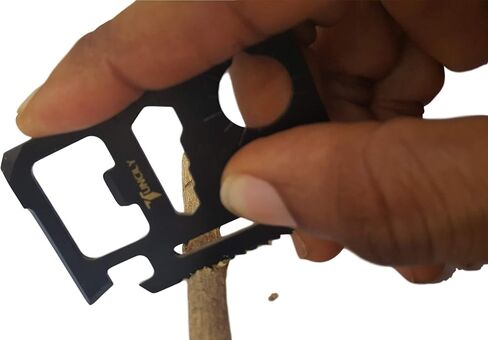Survival Credit Card Multitool by Tuncily (Black) - 11 in 1 Wallet Multipurpose Tool, Bottle Opener, Everyday Utility Tactical Multi Tool | Surprise Gift for All Occasions in Saudi Arabia