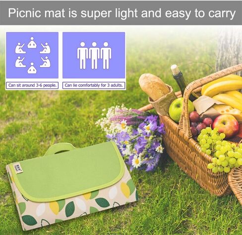 Extra Large Outdoor Picnic Blanket, Camping Blanket, Sand-Proof and Waterproof Picnic mat for Picnic, Beach and Camping and Hiking Festivals in Saudi Arabia